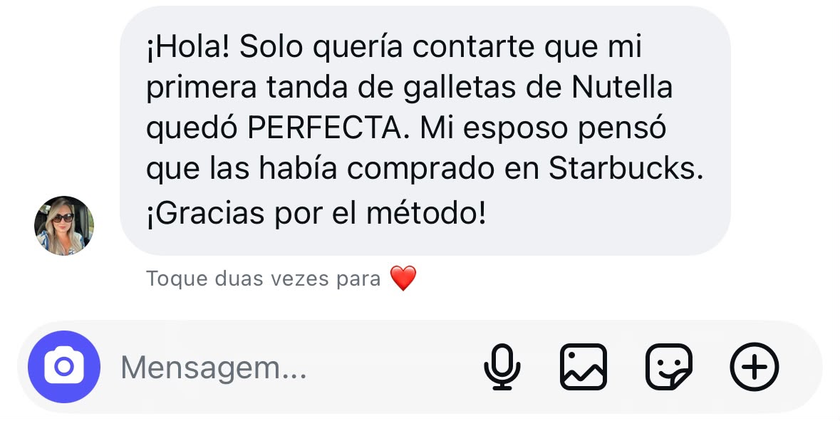 Captura de un mensaje directo de Instagram de una alumna